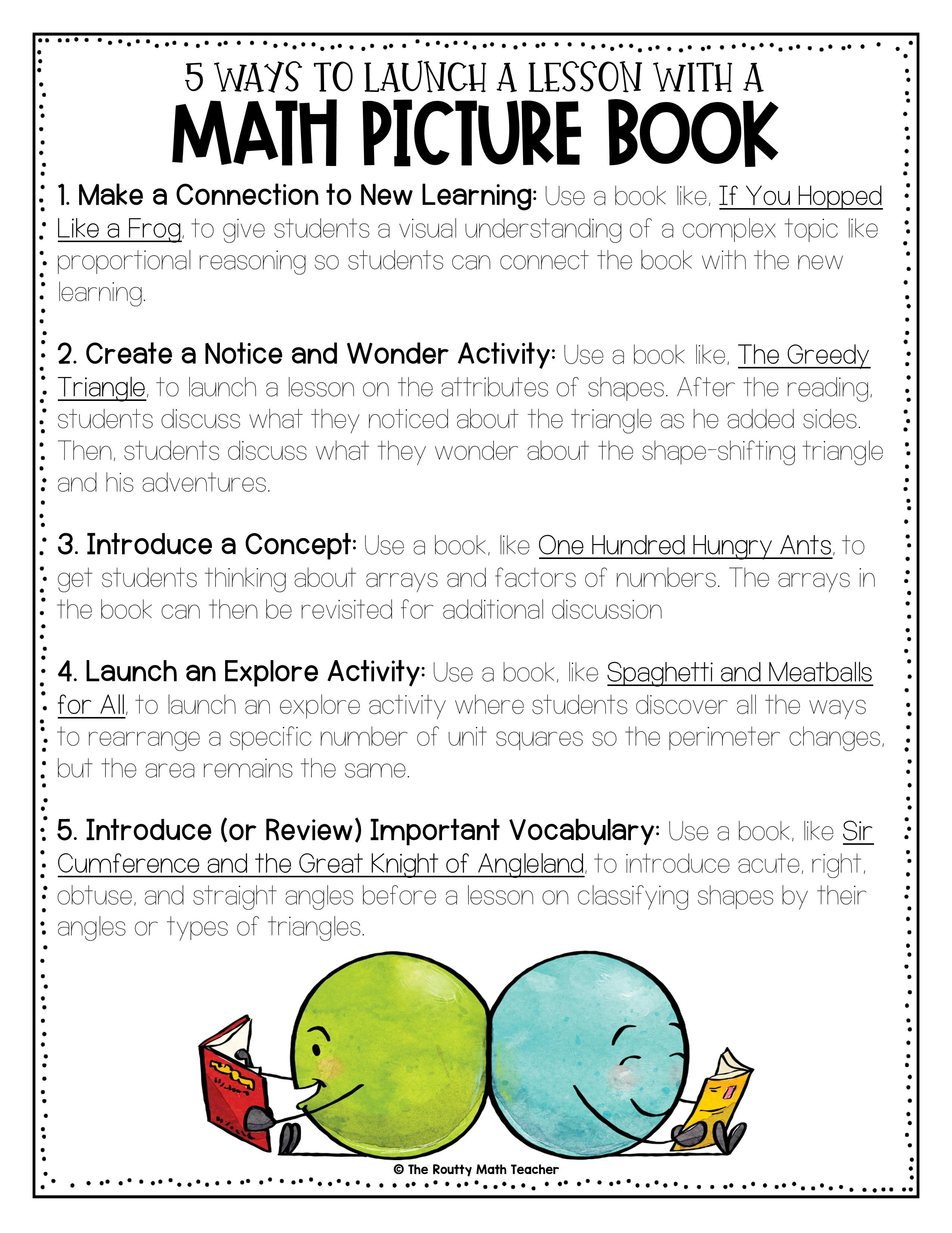 Lesson Hooks For Math 5 Starters The Routty Math Teacher