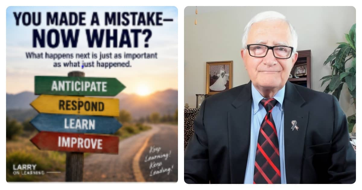 What happens next is just s important as what just happened.
