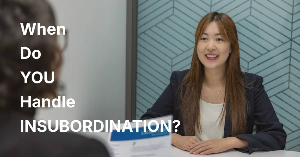 Handle it immediately; Better yet, Before it happens!