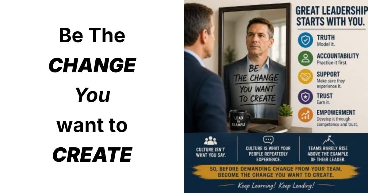 Would you want to be led...by you?
