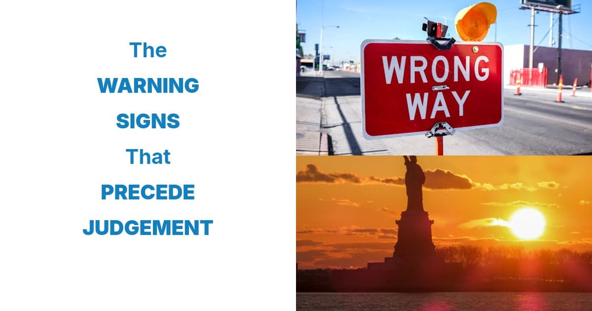 There are warning signs all around. We ignore them at our own peril! 