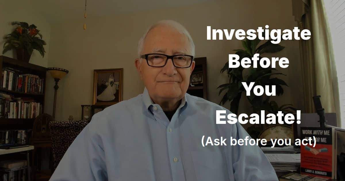 Ask - before you act!