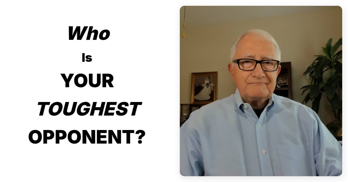 That is the one standing between you - and the success you say you want!