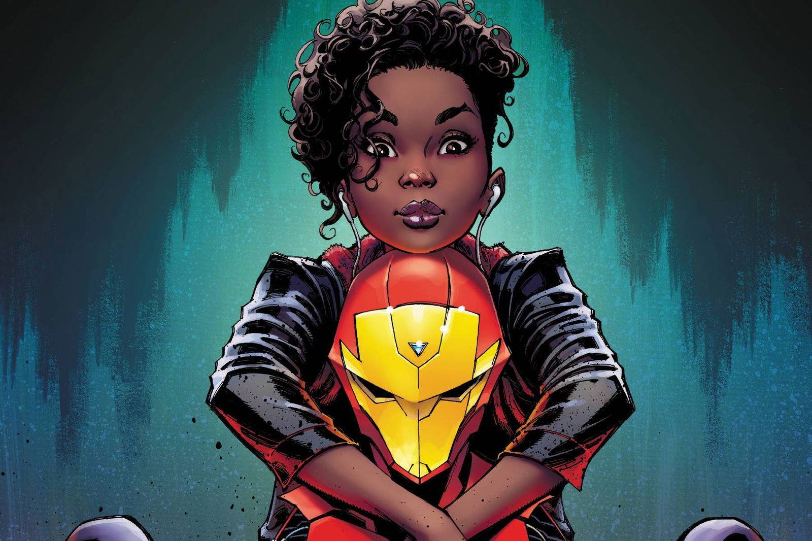 Riri Williams with her iron costume