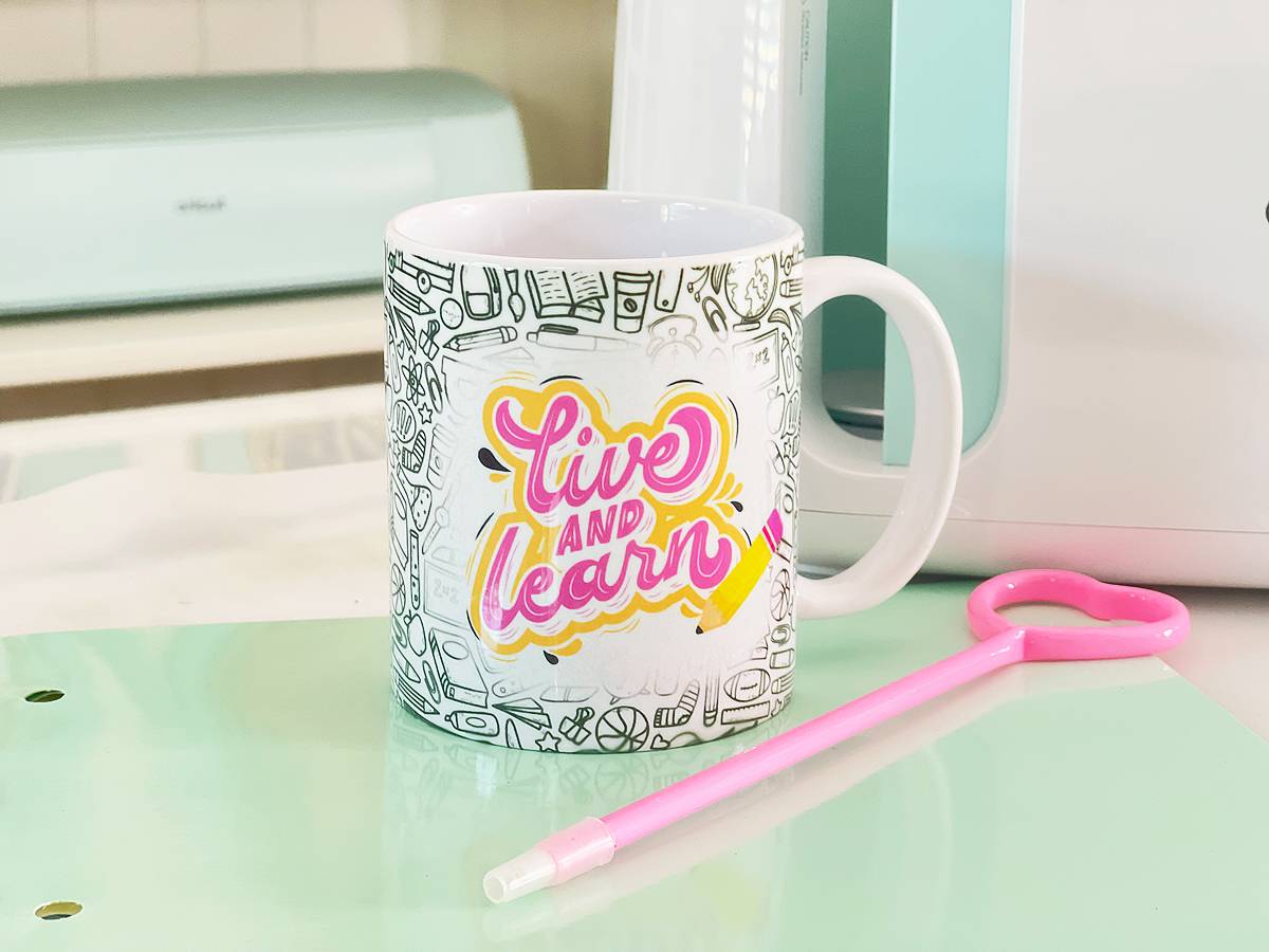 Using Sublimation Prints with the Cricut Mug Press - Hey, Let's