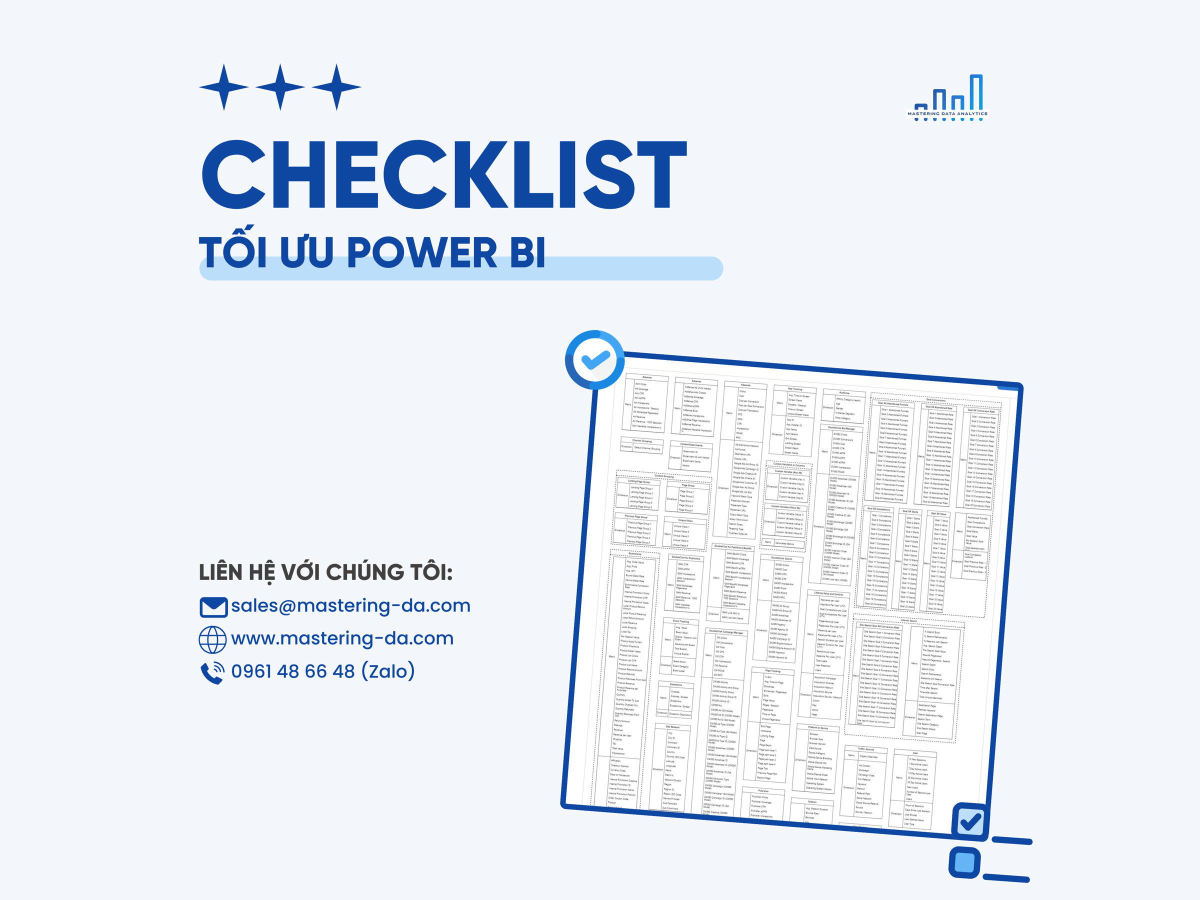 Checklist giup ban toi uu Power BI