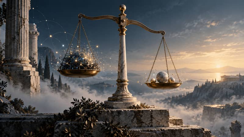 Scales representing bias and judgment