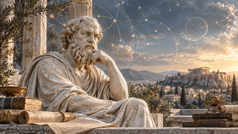 Socrates-inspired philosopher representing reasoning