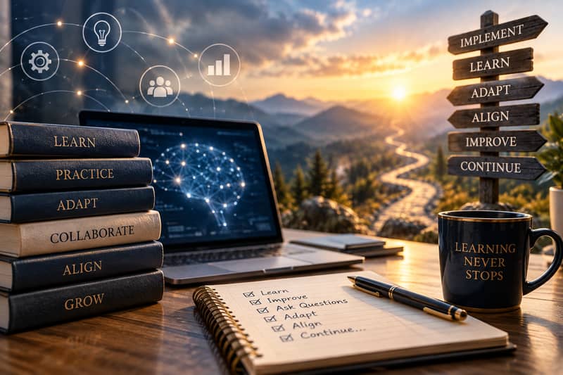 Continuous learning, adaptation, and organizational AI adoption