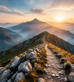 Mountain ridge representing the path of AI governance