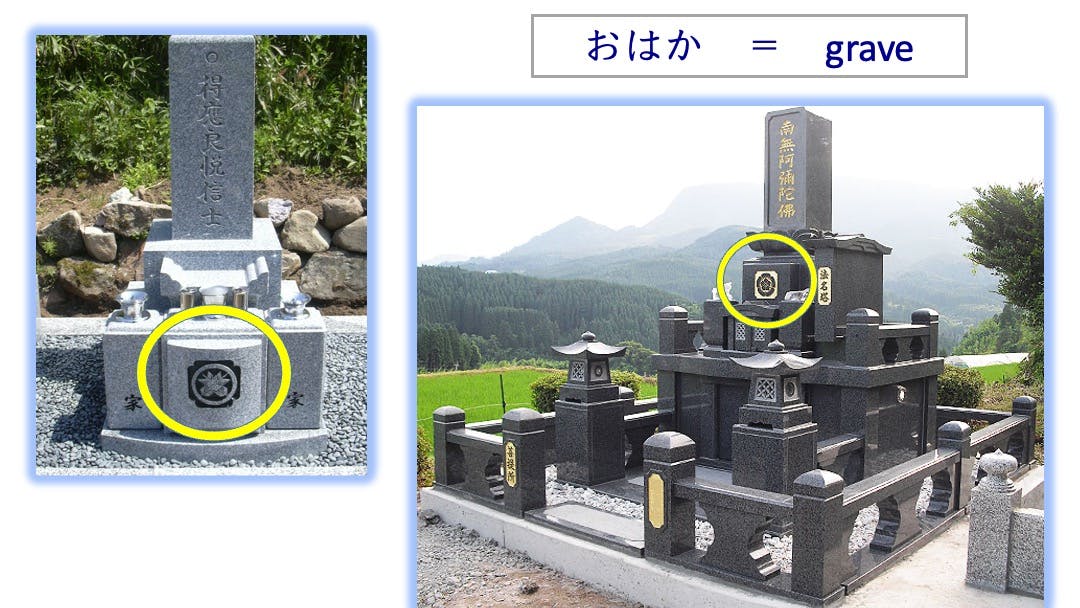 Japanese Kamon on grave tomb