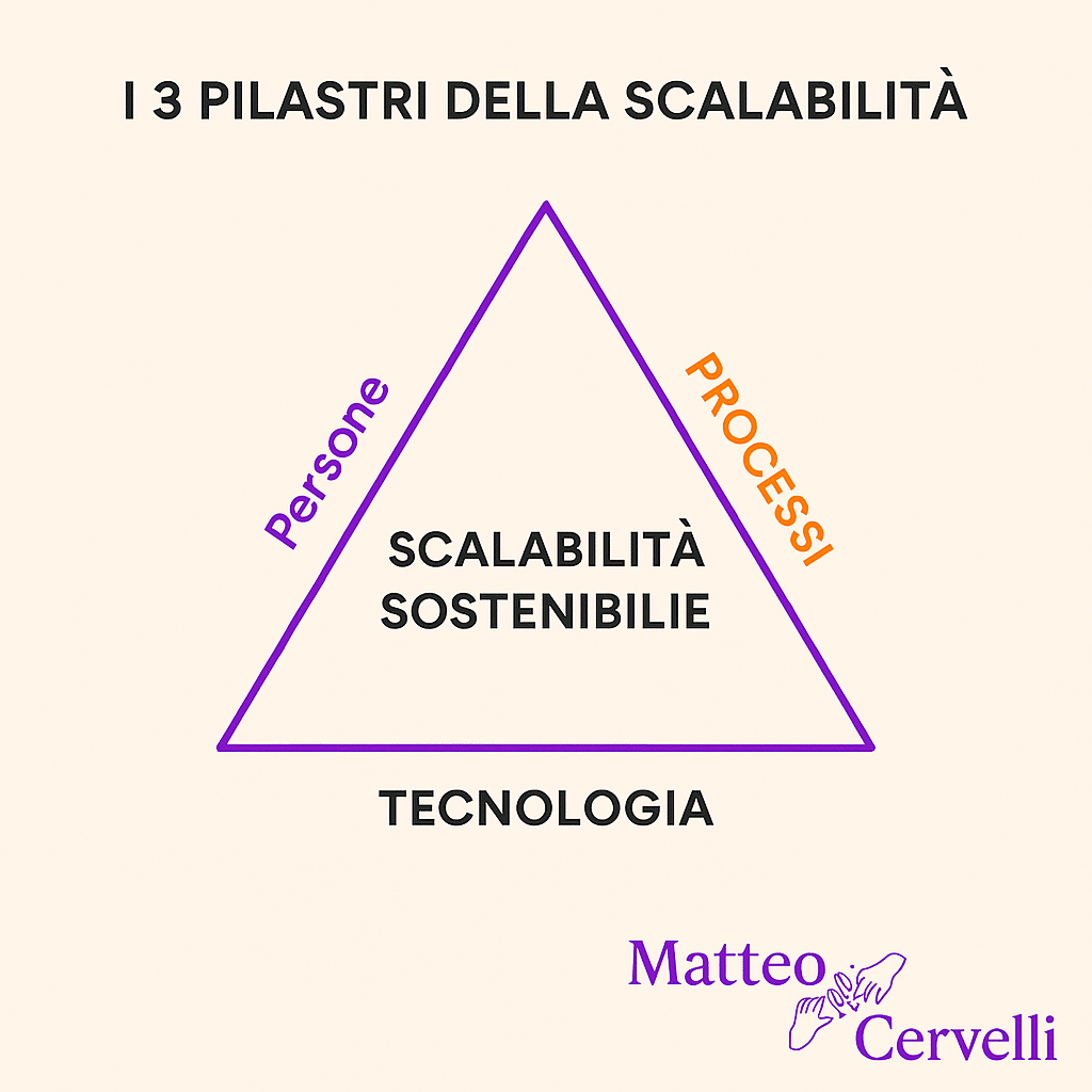 A triangle showing the interrelation between processes, people and technology