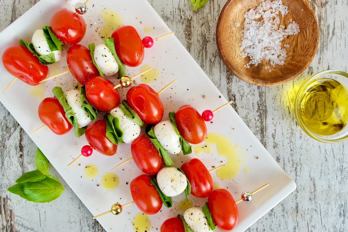 New Recipe! Caprese Skewers Appetizer| Olive Tomato