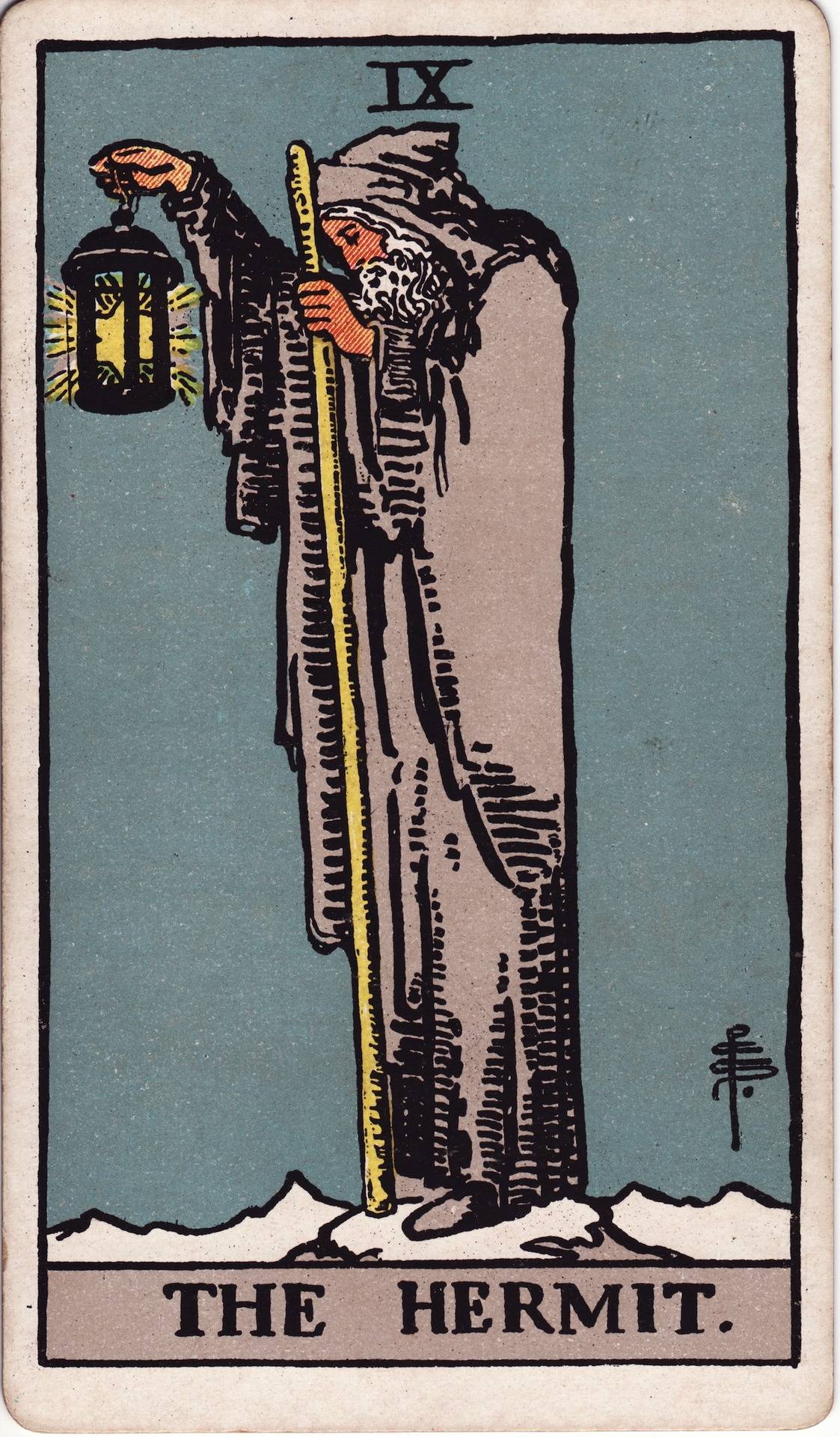 The Hermit in the Smith Rider Waite tarot