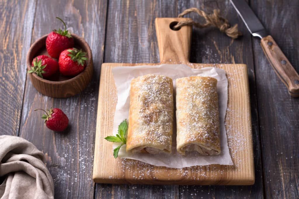 Strawberry Cheesecake Chimichangas