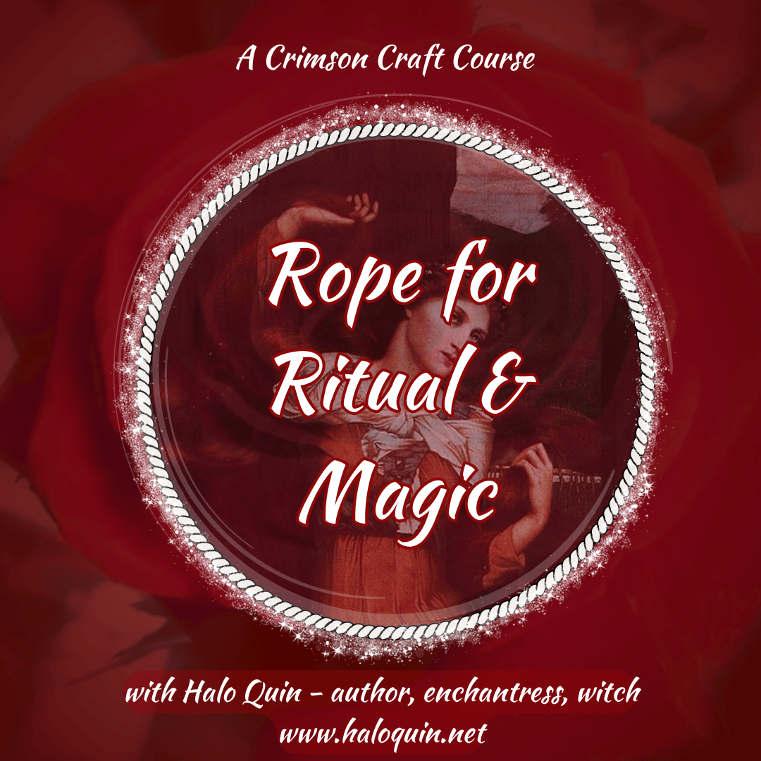 Rope for Ritual and Magic course icon - red background with white text