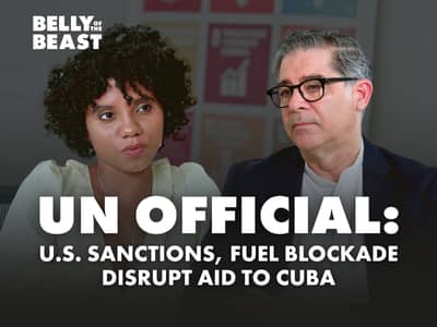 United Nations Resident Coordinator in Cuba Francisco Pichón and Liz Oliva Fernandez
