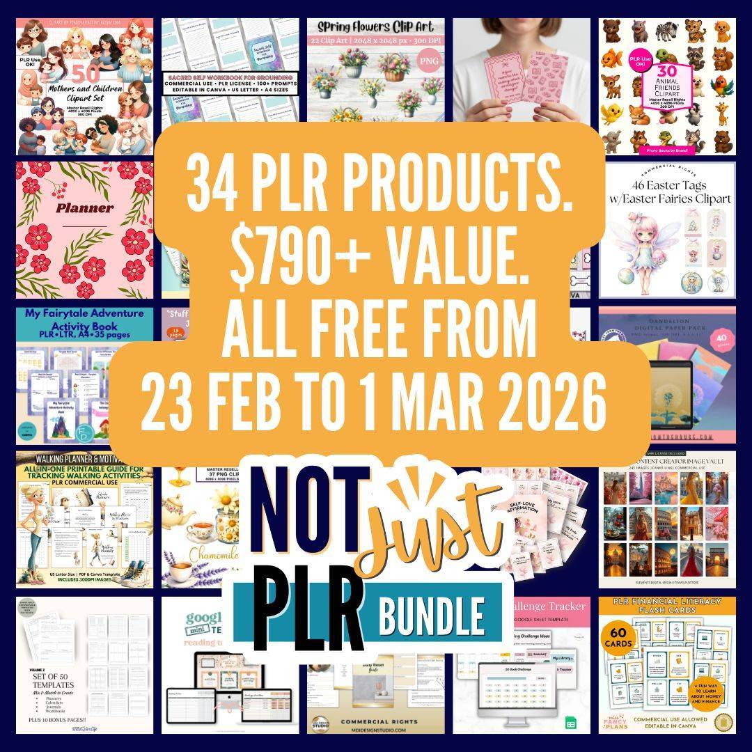 Not Just PLR bundle mockup