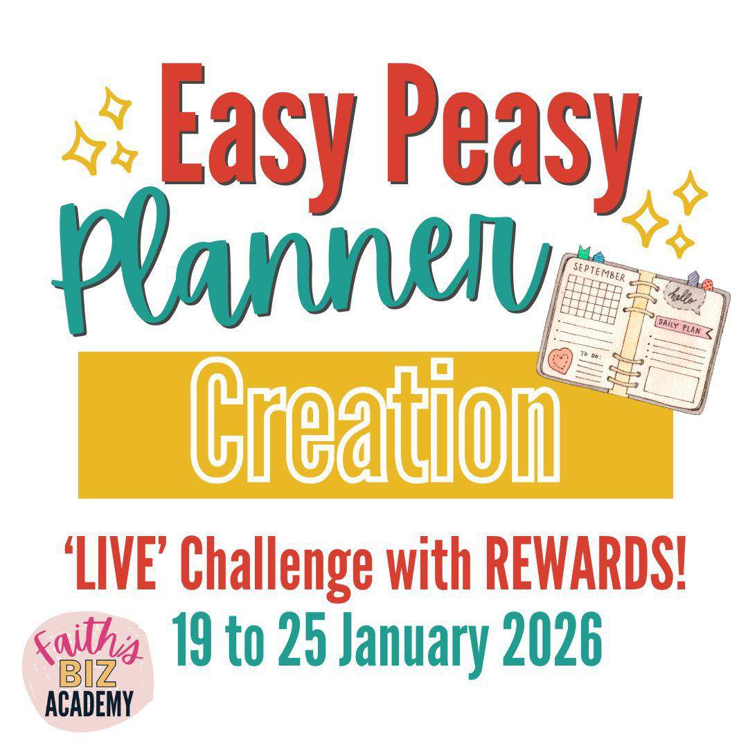 Easy Peasy Planner creation challenge graphic