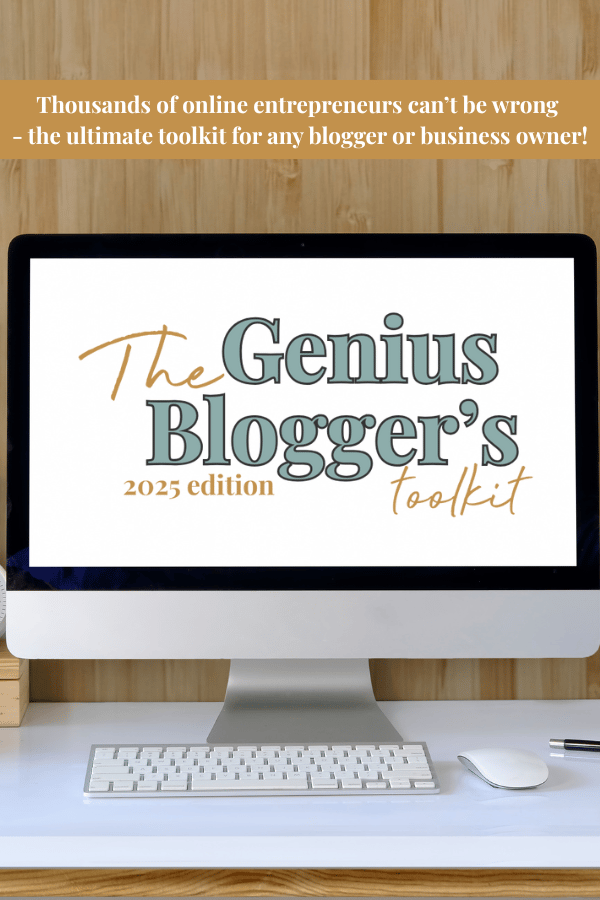 The Genius Blogger's Toolkit mockup