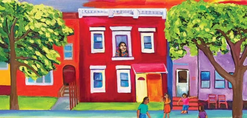 Illustration of the book a house on mango street