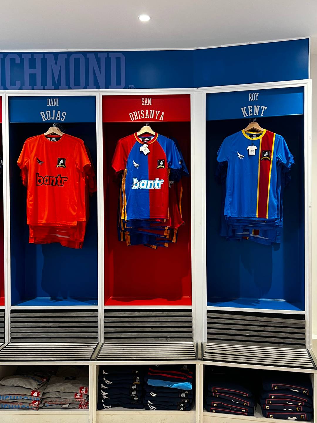 A photo of the Ted Lasso replica locker room in Richmond. 