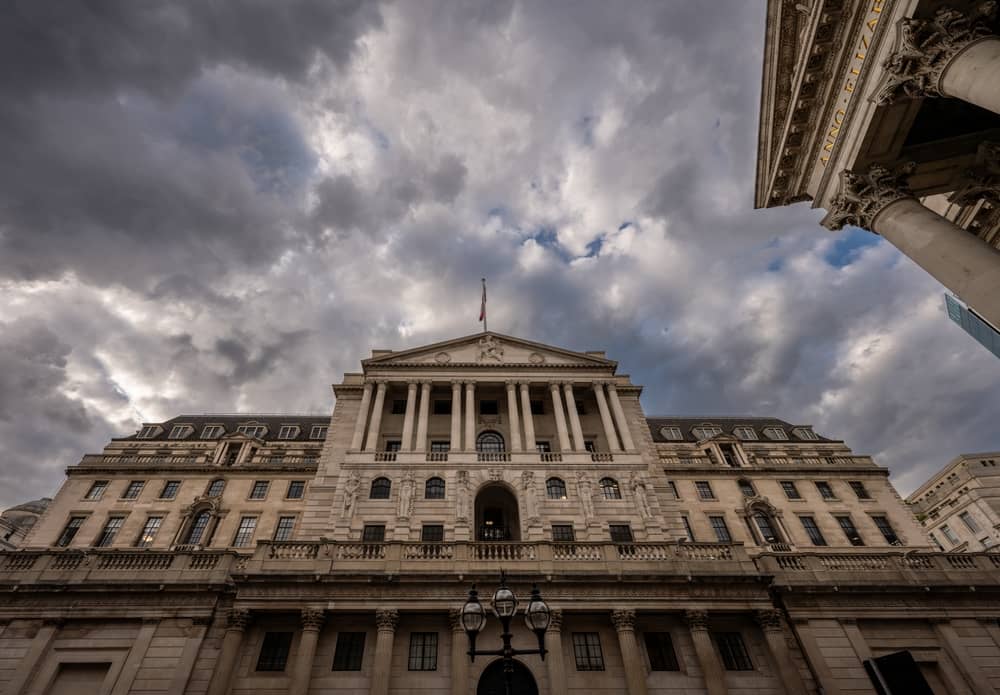 The Bank of England on Threadneedle Street in the City of London. (Credit: Jono Photography / Shutterstock.com)