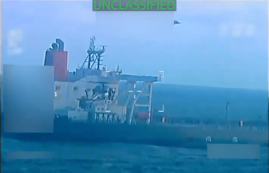 U.S. forces seized a sanctioned oil tanker off Venezuela's coast carrying 1.1 million barrels of Merey heavy crude. (Photo: AG Pamela Bondi via X)