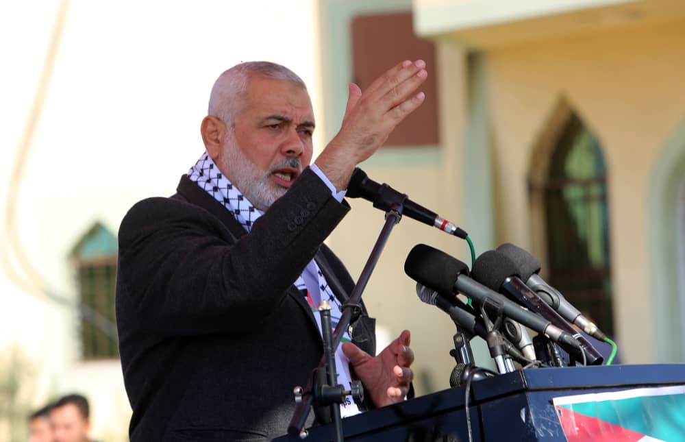 Head of the Political Bureau of Hamas Ismail Haniyeh.