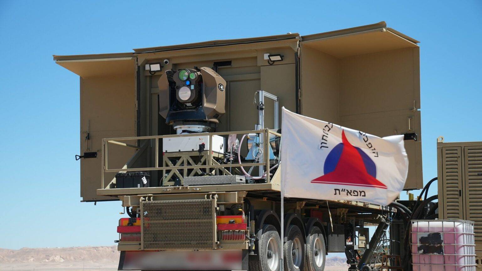 The Israeli "Iron Beam" Laser developed by Rafael during tests at the Negev desert in Mar. 2022 (Photo: Israel Defense Ministry)