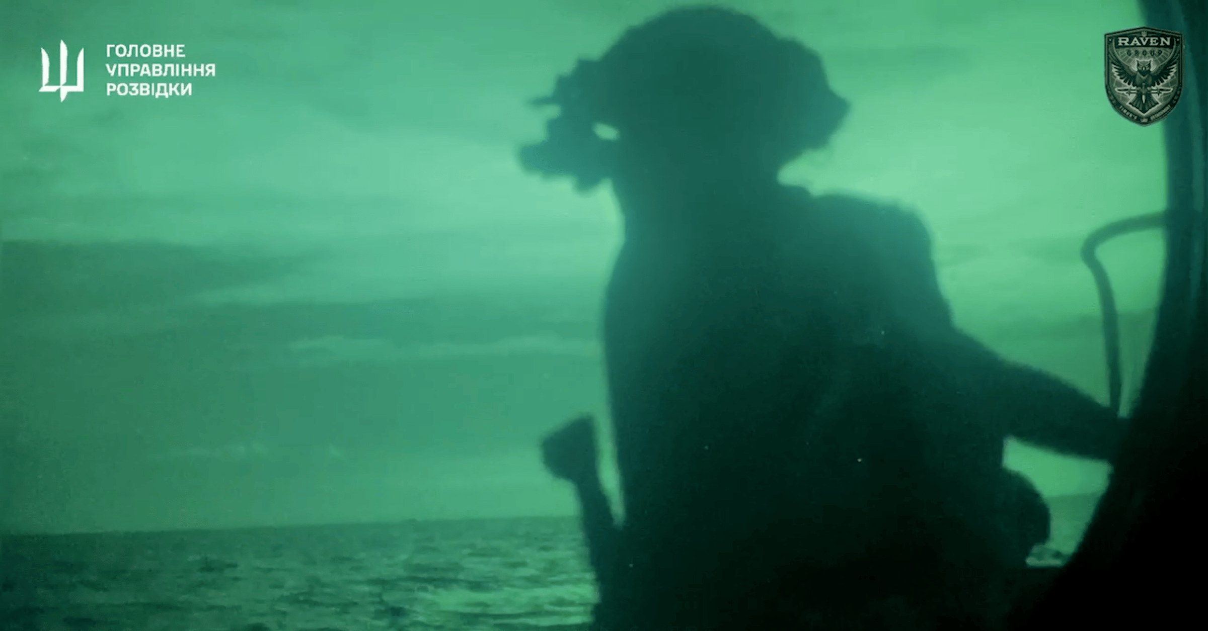 A special operator from the Raven Group of the Main Directorate of Intelligence’s (GUR) Timur Special Unit is shown during a 2024 operation targeting Russian positions on the Petro Hodovalets gas platform off the coast of occupied Crimea.  (Photo: GUR via