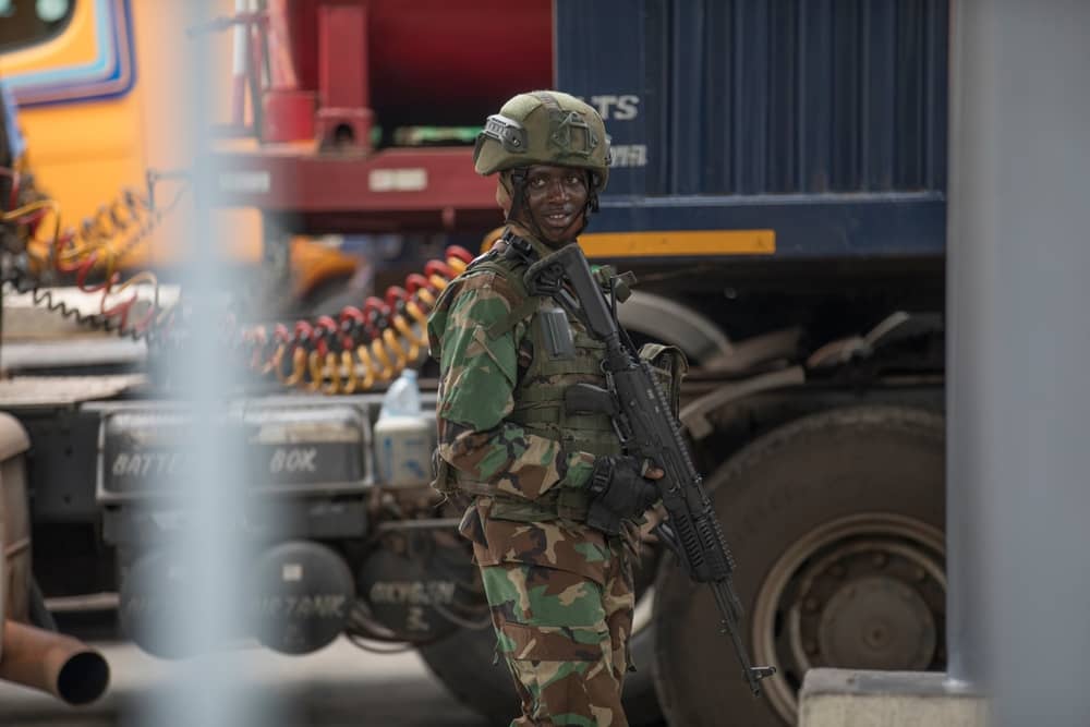 DR Congo's M23 rebels after capturing Goma City, on January 28, 2025. Accused to be supported by Rwanda, the rebels captured Goma following heavy fighting between government forces and rebels. (Sam Ngenda / Shutterstock.com)