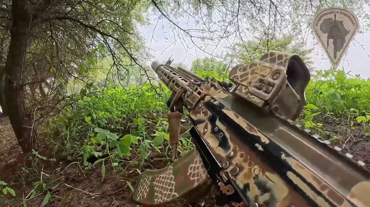 First-person combat footage released by Russia's Africa Corps showing a firefight with JNIM militants in the Niono area of central Mali on July 26, 2026. (Credit: Russia's Africa Corps)