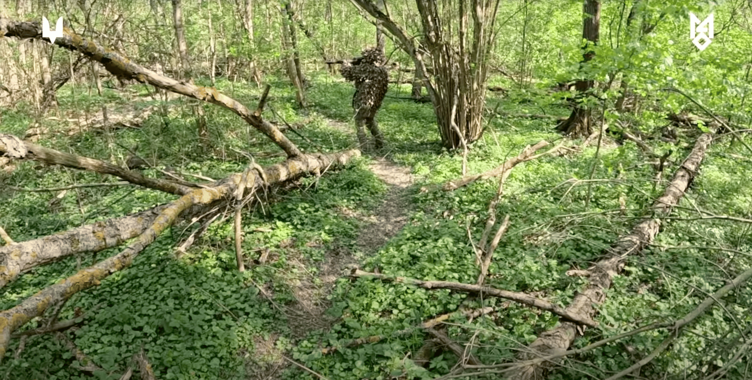 A screenshot of a video released by the Special Operations Forces of Ukraine showing a short firefight during an alleged reconnaissance mission.