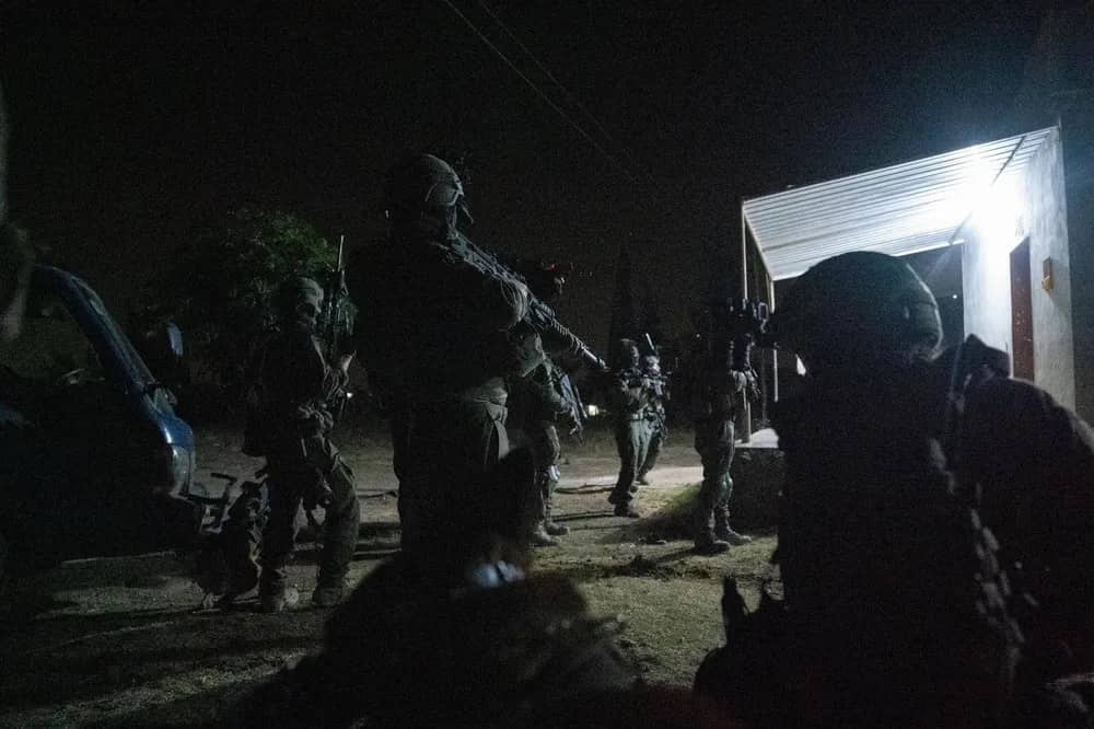 Images released on July 7th by the IDF showing operators during a "targeted overnight operation" into southern Syria to apprehend a Iranian ‘Quds’ Force cell (Photo: IDF via Press Release) 