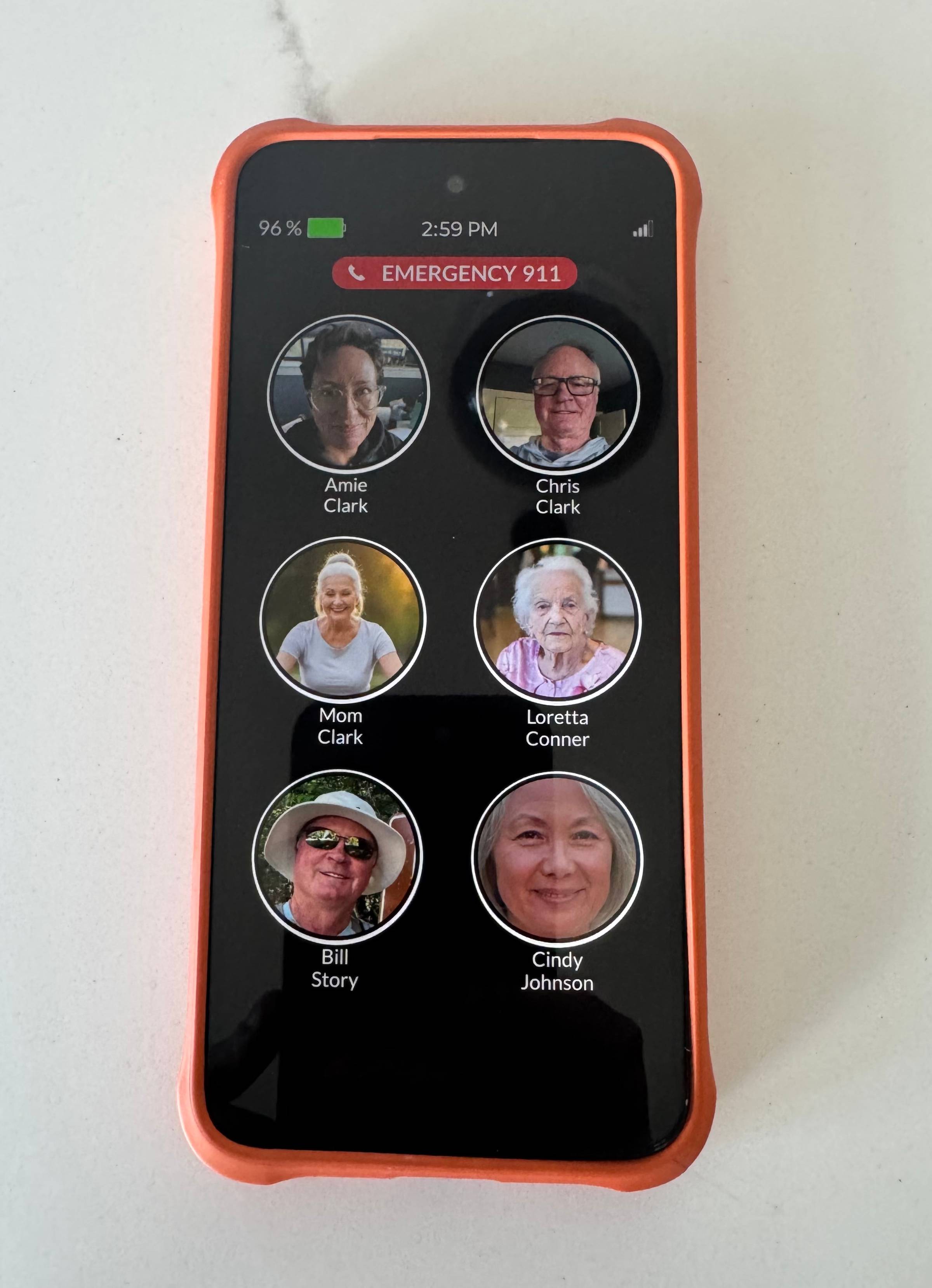 Image of the home screen for the Raz Mobility Cell Phone