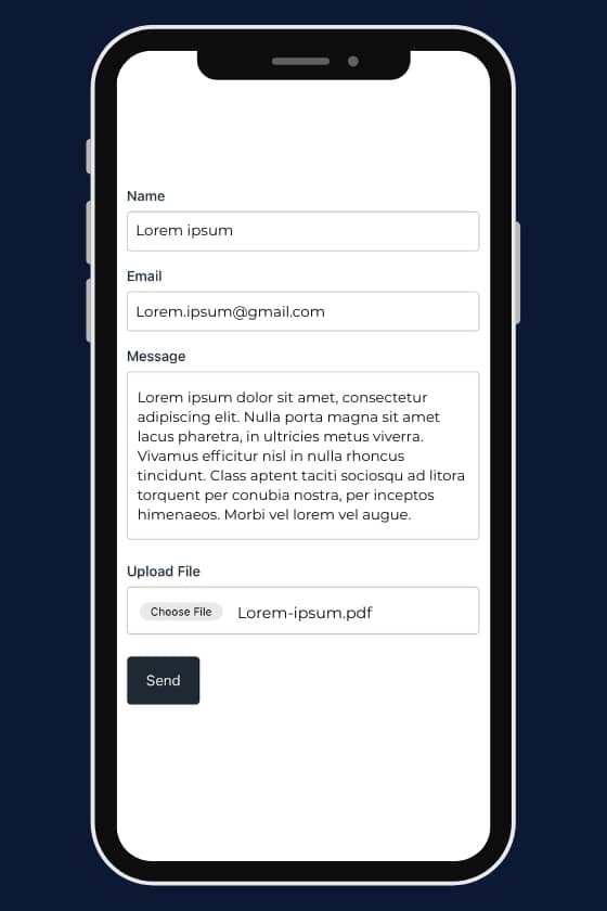 A simple form with file uploads.