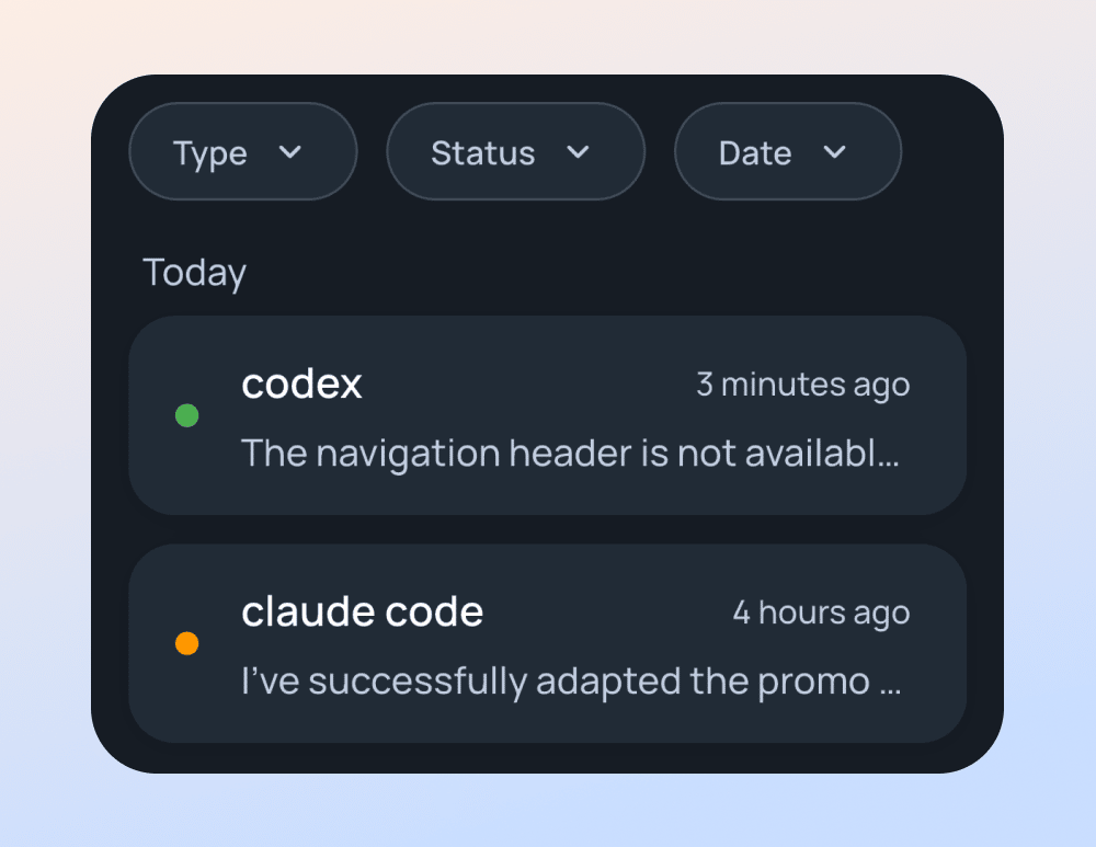 Vicoa supports both Claude Code and Codex