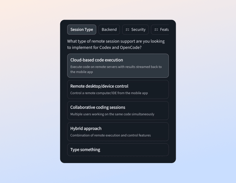 Vicoa - AskUserQuestion Claude