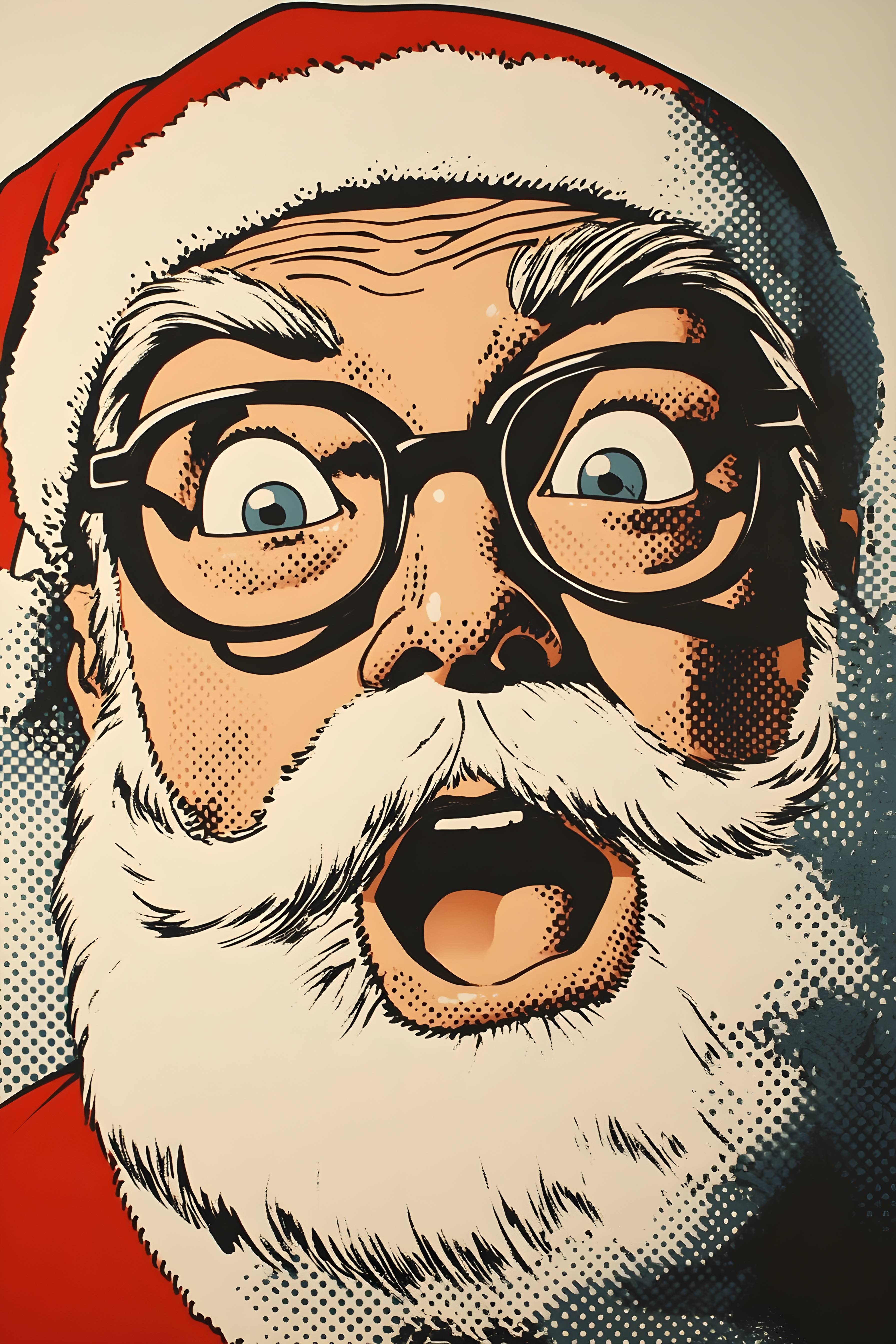 🎅 Enjoy These Festive Santa Claus Digital Images Inspired By Famous Artists