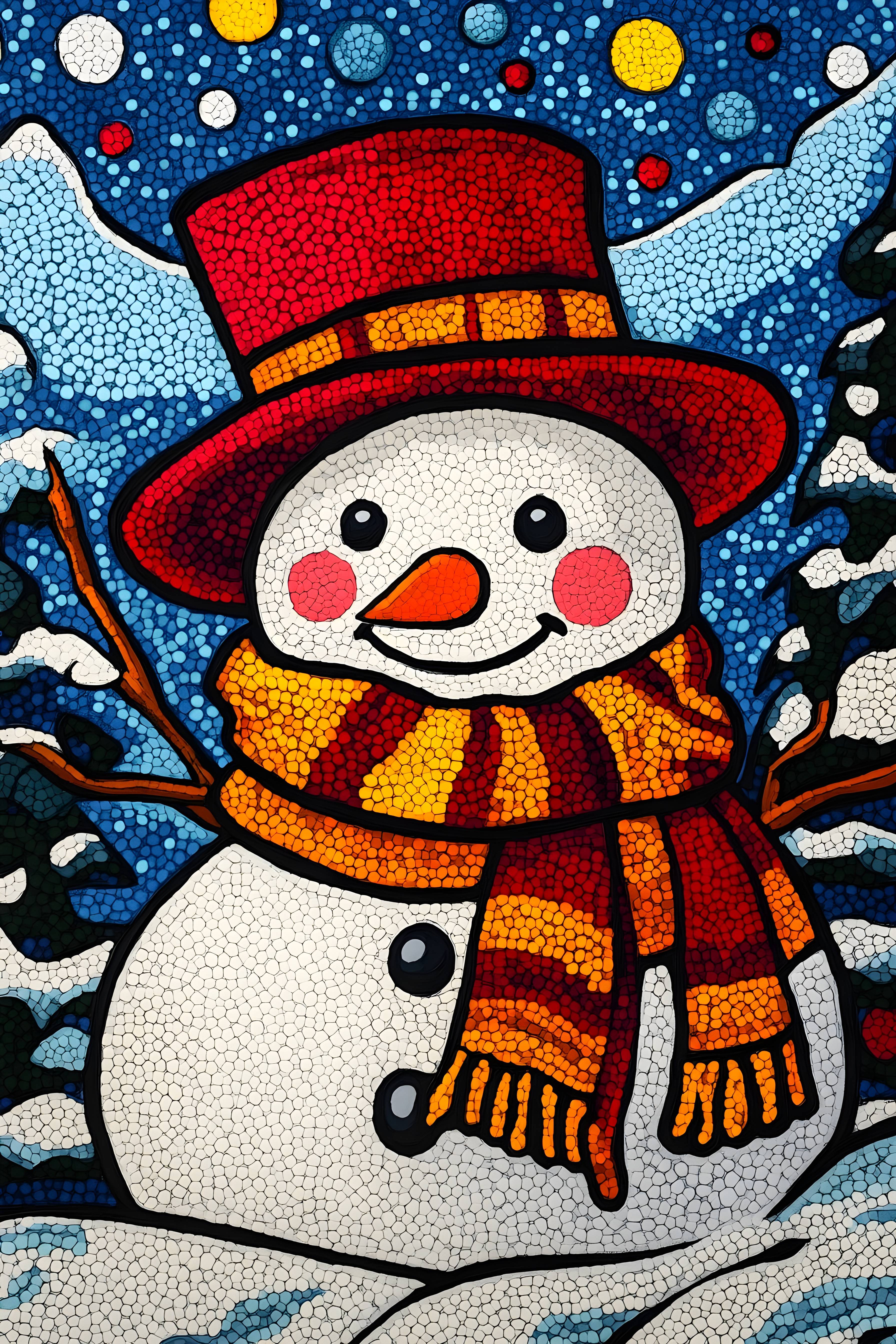 ☃️ Enjoy These Festive Snowmen Digital Images Inspired By Famous Artists