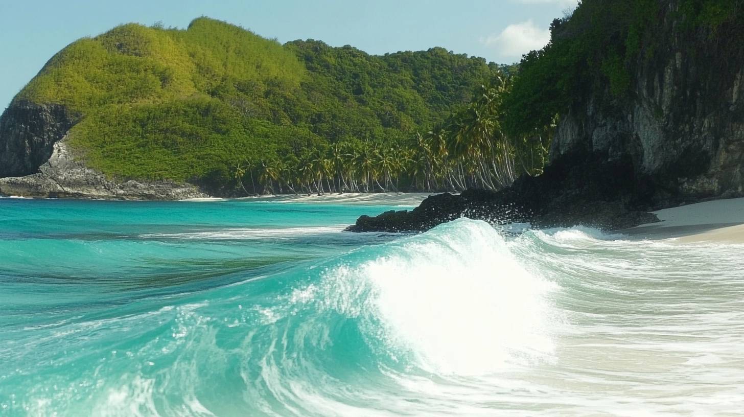 Pristine Beach with White Sands