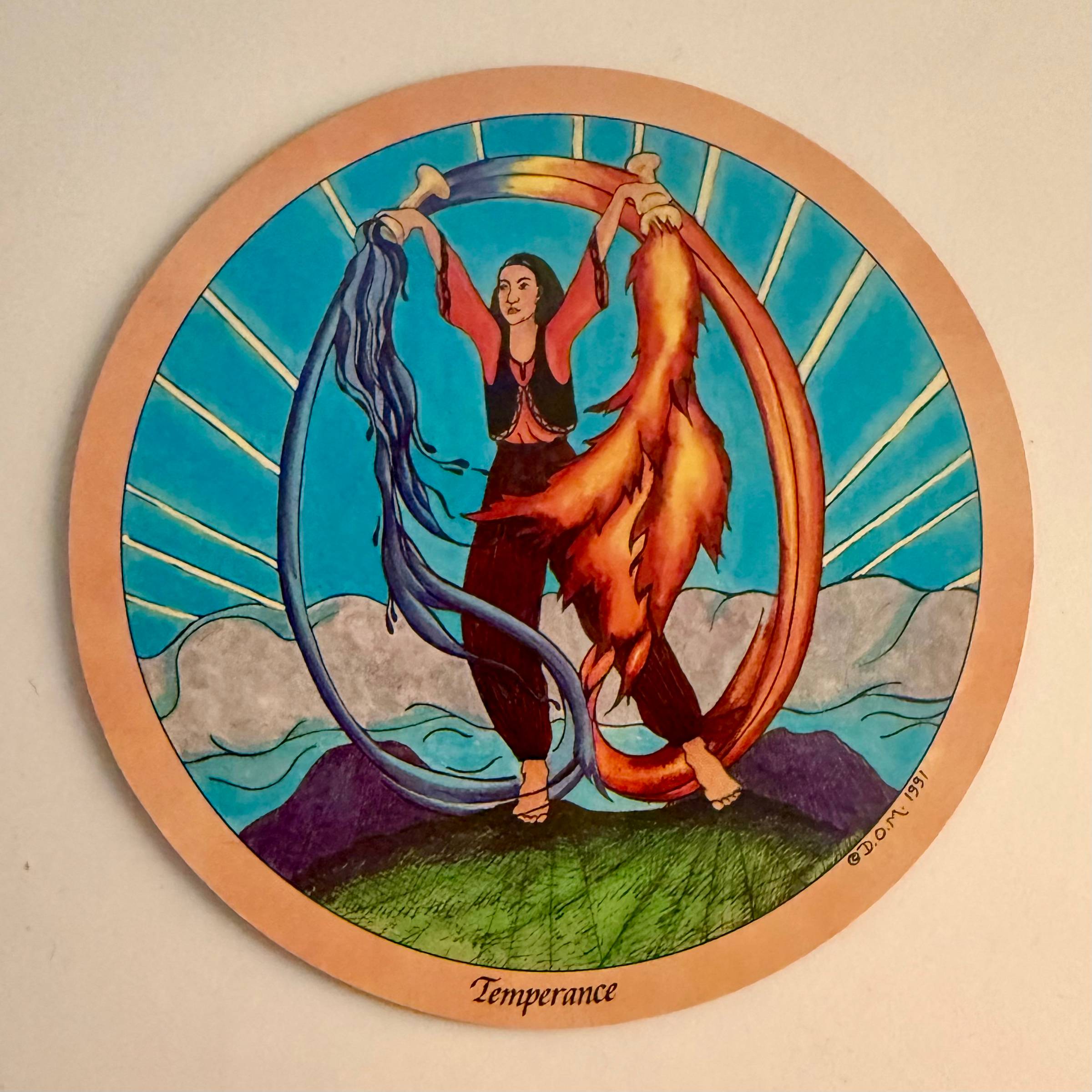The Temperance Card from Daughter's of the Moon Tarot 