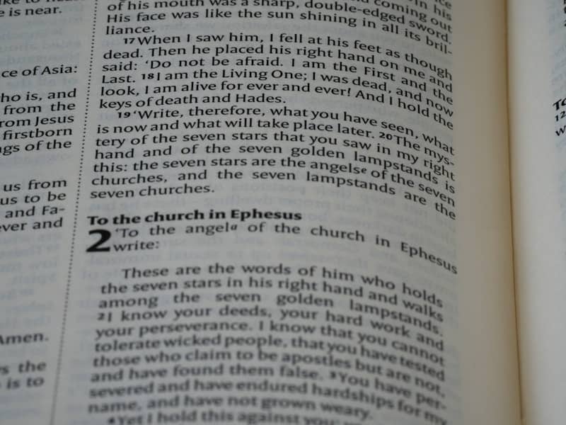 The image shows a passage from the bible.