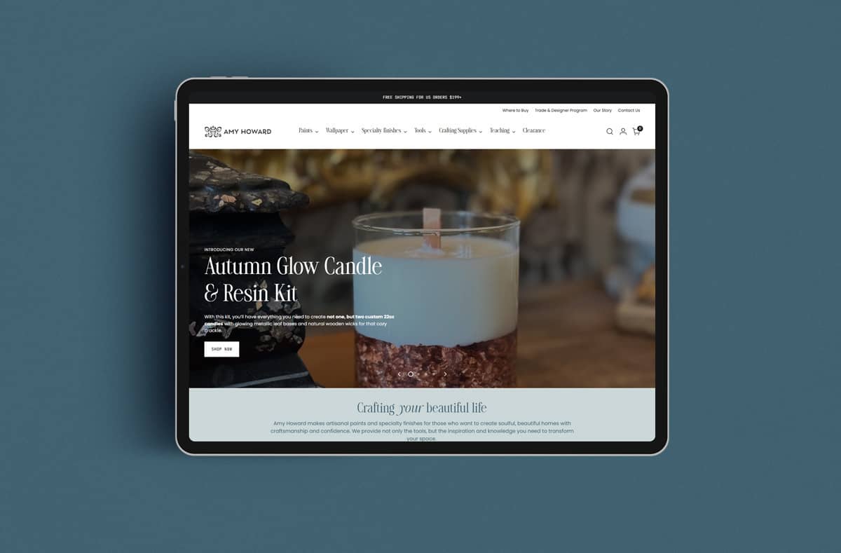 Amy Howard at Home website