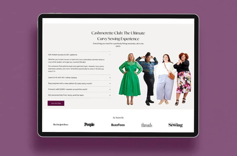 Cashmerette's membership clubs