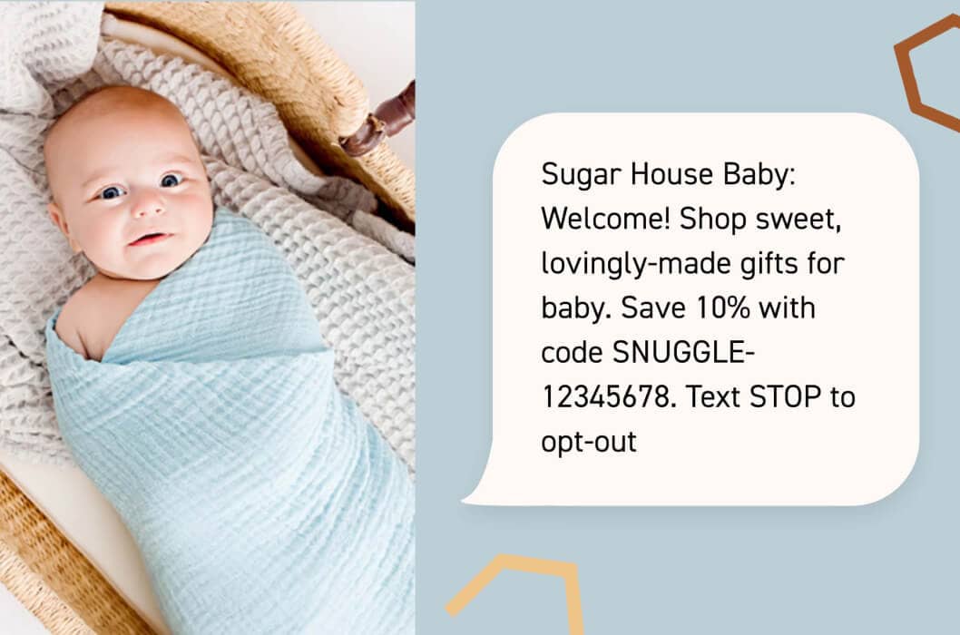 SMS marketing example for Sugar House Baby