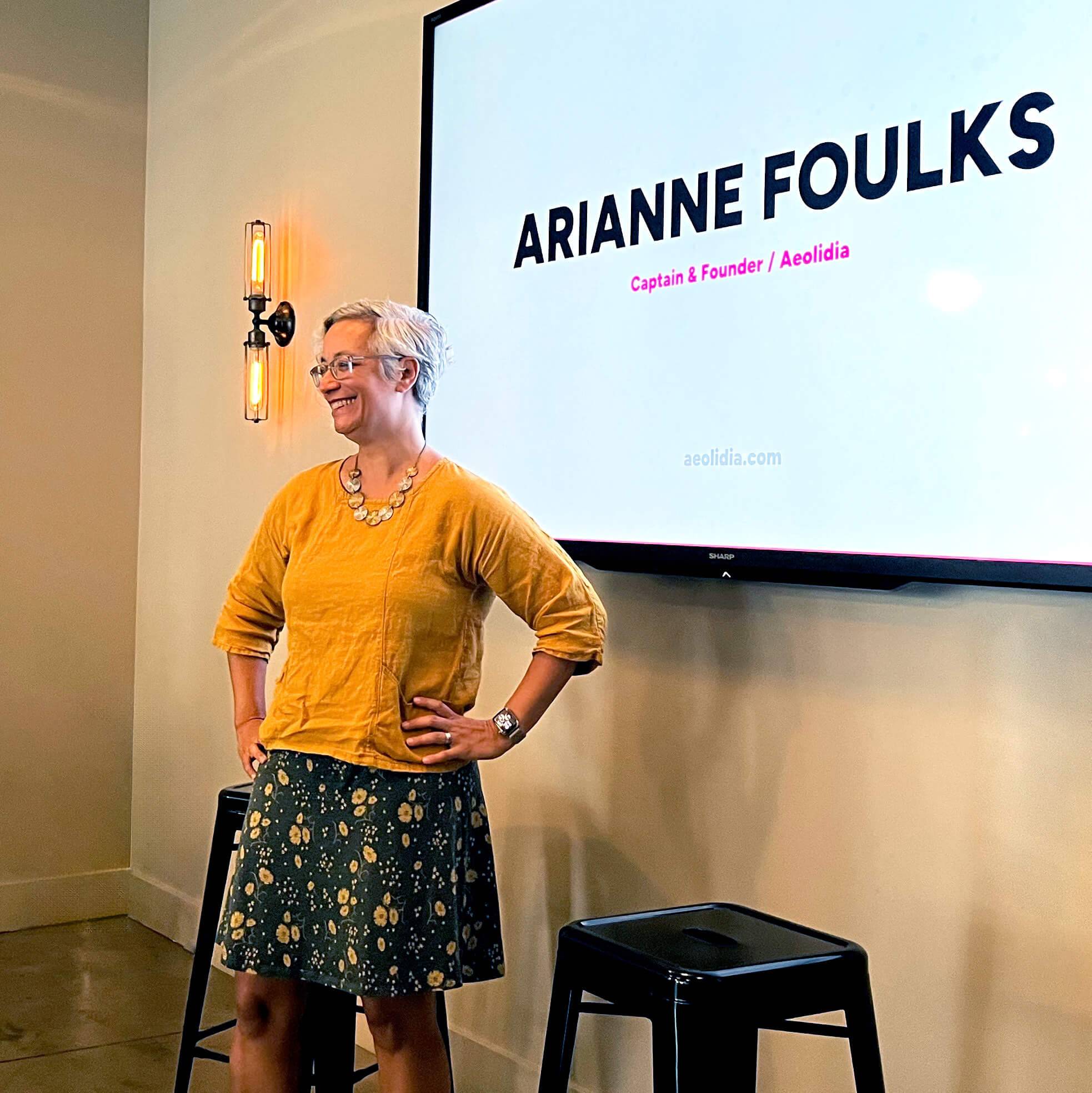 Arianne speaking at Craft + Work