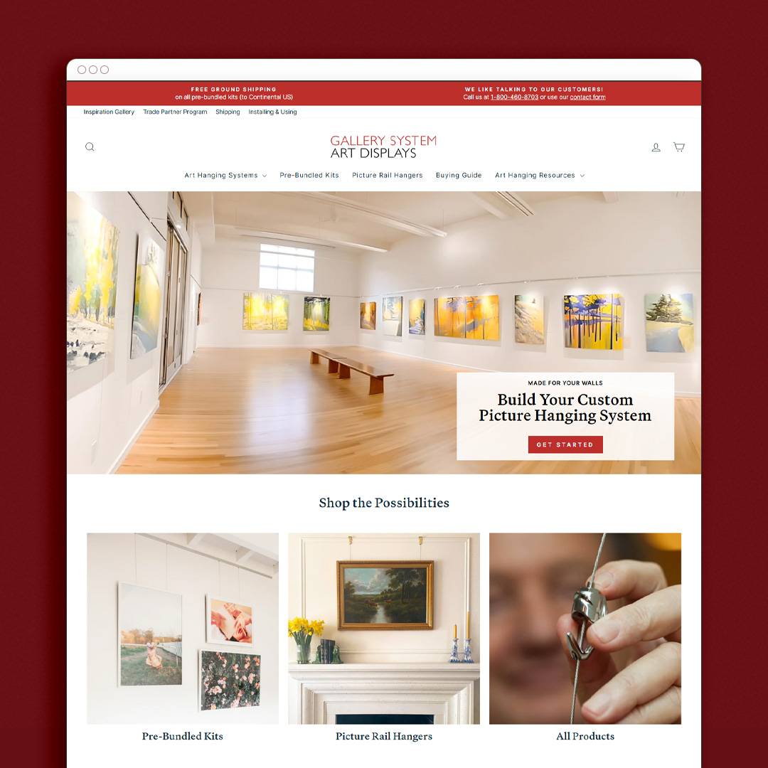 Gallery System website