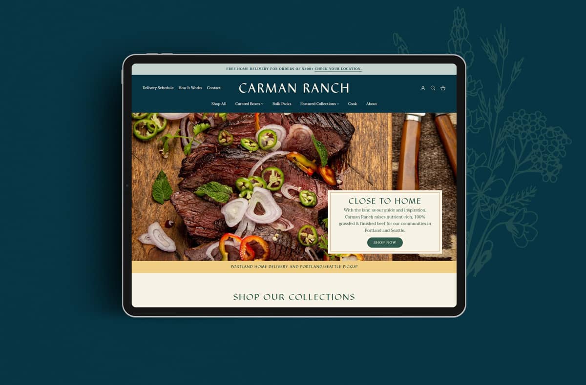 Carman Ranch website redesign